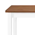 Table et chaises de bar 3 pcs Bois massif Marron et blanc