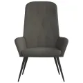 Chaise de relaxation Gris foncé Velours