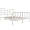 Cadre de lit Blanc Bois de pin massif 160x200 cm