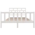 Cadre de lit Blanc Bois de pin massif 160x200 cm