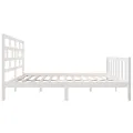 Cadre de lit Blanc Bois de pin massif 160x200 cm