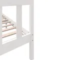 Cadre de lit Blanc Bois de pin massif 160x200 cm