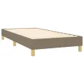 cadre de lit avec matelas LED Taupe 100x200 cm Tissu