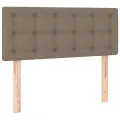 cadre de lit avec matelas LED Taupe 100x200 cm Tissu