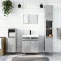 Armoire de bain gris béton 58x33x60 cm bois d'ingénierie