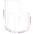 Chaises de jardin lot de 2 anthracite 50x46x80 cm polypropylène