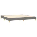 cadre de lit avec matelas Gris foncé 200x200cm Tissu
