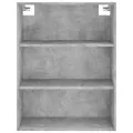 Buffet haut Gris béton 69,5x34x180 cm Bois d'ingénierie
