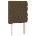 cadre de lit et matelas et LED Marron foncé 80x200cm
