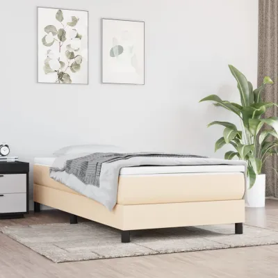 cadre de lit Crème 80x200 cm Tissu