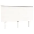 Cadre de lit avec tête de lit blanc double bois massif