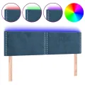 Tête de lit à LED Bleu foncé 144x5x78/88 cm Velours