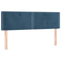 Tête de lit à LED Bleu foncé 144x5x78/88 cm Velours
