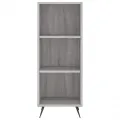 Armoire à étagères sonoma gris 34,5x32,5x90cm bois d'ingénierie