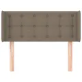 Tête de lit avec oreilles Taupe 103x16x78/88 cm Tissu
