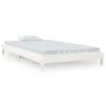 Lit empilable Blanc 100x200 cm Bois de pin massif