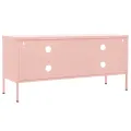 Meuble TV Rose 105x35x50 cm Acier