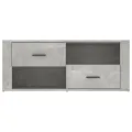 Meuble TV Gris béton 100x35x40 cm Bois d'ingénierie