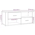 Meuble TV Gris béton 100x35x40 cm Bois d'ingénierie