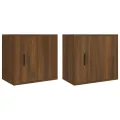 Tables de chevet murales 2 pcs Chêne marron 50x30x47 cm