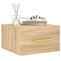 Table de chevet murale chêne sonoma 35x35x20 cm