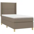 cadre de lit matelas et LED Taupe 80x200cm Tissu