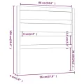 Tête de lit Blanc 96x4x100 cm Bois massif de pin