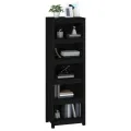 Bibliothèque Noir 50x35x154 cm Bois de pin massif