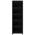 Bibliothèque Noir 50x35x154 cm Bois de pin massif