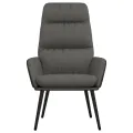 Chaise de relaxation Gris foncé Tissu