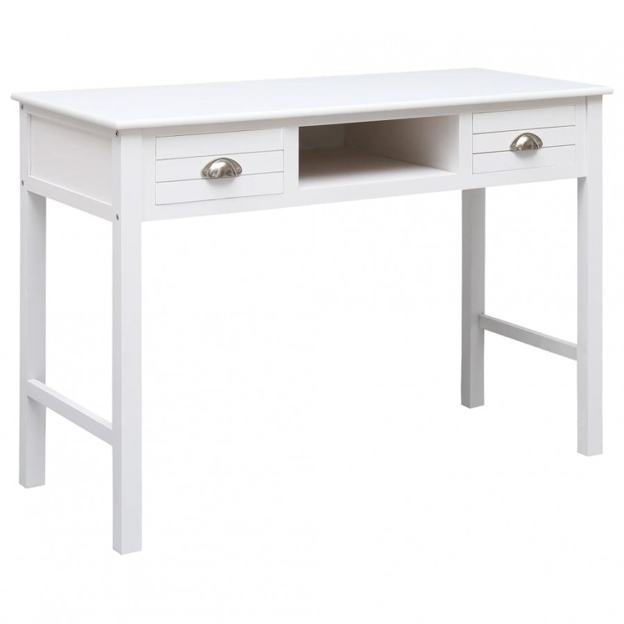 Buffet Blanc 108x45x76 cm Bois de Paulownia massif