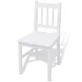 Jeu de salle à manger 7 pcs Pinède Blanc
