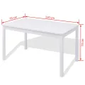 Jeu de salle à manger 7 pcs Pinède Blanc