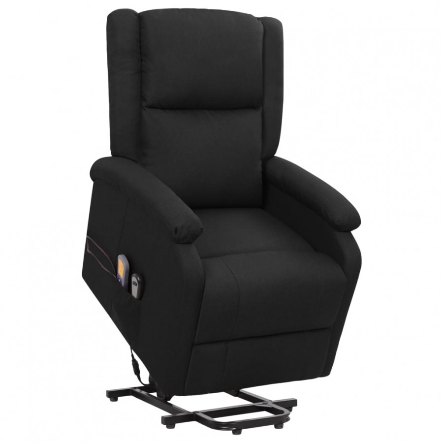 Fauteuil de massage Noir Tissu