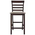 Tabourets de bar 2 pcs Marron Tissu