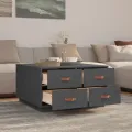 Table basse Gris 80x80x45 cm Bois massif de pin
