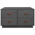 Table basse Gris 80x80x45 cm Bois massif de pin