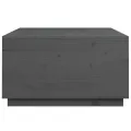 Table basse Gris 80x80x45 cm Bois massif de pin