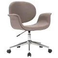 Chaise pivotante de salle à manger Taupe Tissu