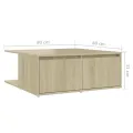 Table basse Chêne sonoma 80x80x31 cm Aggloméré