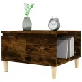 Table basse chêne fumé 55x55x36,5 cm bois d'ingénierie