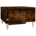 Table basse chêne fumé 55x55x36,5 cm bois d'ingénierie