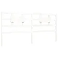 Cadre de lit avec tête de lit blanc 200x200 cm bois massif
