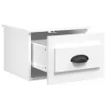 Table de chevet murale blanc 41,5x36x28 cm
