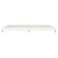 Cadre de lit blanc brillant 200x200 cm bois d'ingénierie