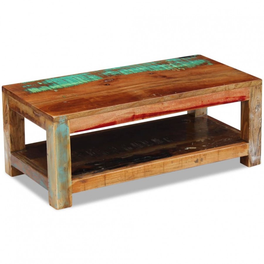 Table basse Bois de récupération massif 90 x 45 x 35 cm