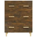 Buffet Chêne fumé 70x34x90 cm Bois d'ingénierie