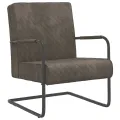 Chaise cantilever Gris clair Velours