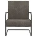 Chaise cantilever Gris clair Velours
