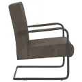 Chaise cantilever Gris clair Velours